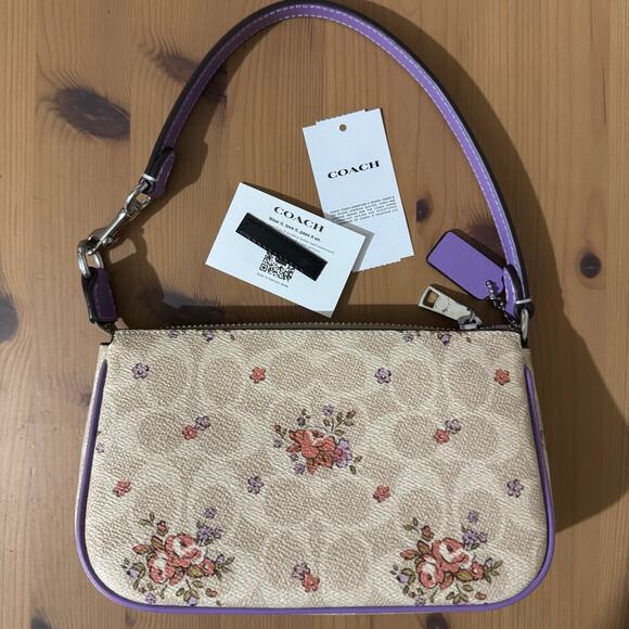 ❤️ Coach Nolita 19 In Signature Canvas With Floral Print - Picture 6 of 13